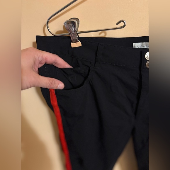 Anatomie Luisa Stripe Skinny Pants in Black & Red - Picture 5 of 8